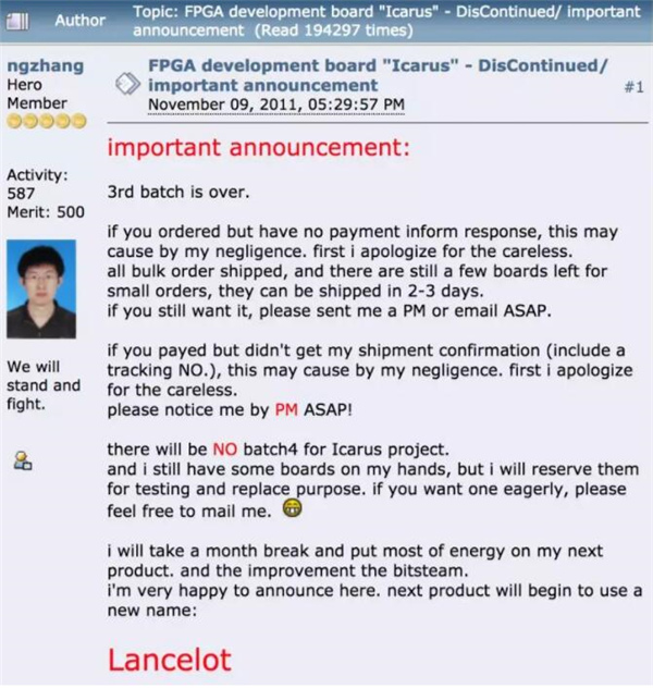 bitcointalk.org论坛上,张楠赓以“ngzhang”ID发布的帖子