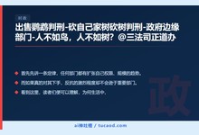 出售鹦鹉判刑-砍自己家树砍树判刑-政府边缘部门-人不如鸟,人不如树?@三法司正道办-Ai神吐槽